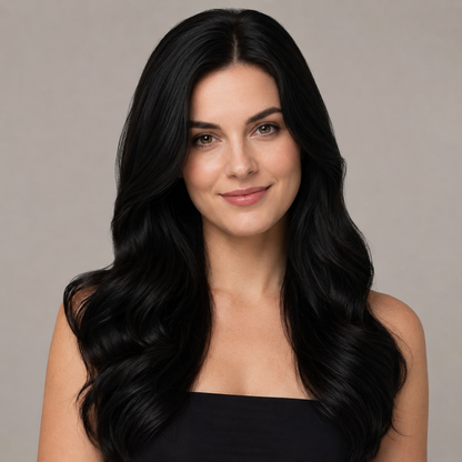 Just comb it through—easy, even color from roots to ends with less mess ✨🖤