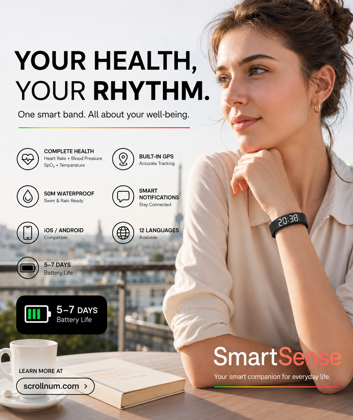 ⌚ 50% OFF! 💪 SmartSense Smartwatch – Silent Vibration, Activity Tracking & Instant Notifications – Stay Connected, Stay Discreet 📲
